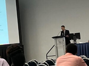 David Gragirenes (SRIP'22) presented his SRIP research at the 2022 ABRCMS Conference in Anaheim, CA.